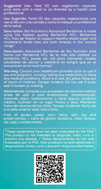 Thumbnail for Bio Nutrition Advanced Berberine 50 Vegetarian Capsules | 1,200 Milligram Berberine | Immune System | Healthy GI