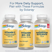Thumbnail for SOLARAY Vitamin C 1000mg with Bioflavonoids Concentrate - Vitamin C Capsules with Rose HIPS and Acerola Cherry - Antioxidant, Heart Health and Immune Support Supplement, Vegan, Non-GMO, 250 Servings