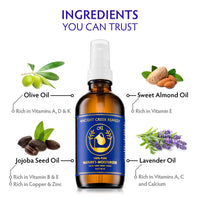 Thumbnail for Ancient Greek Remedy After Shower Body Oil for Women - Organic Face Oil & Body Moisturizer for Dry Skin with Sweet Almond, Jojoba, Olive, Lavender and Vitamin E Oil - Natural Clean Skincare, 4 oz