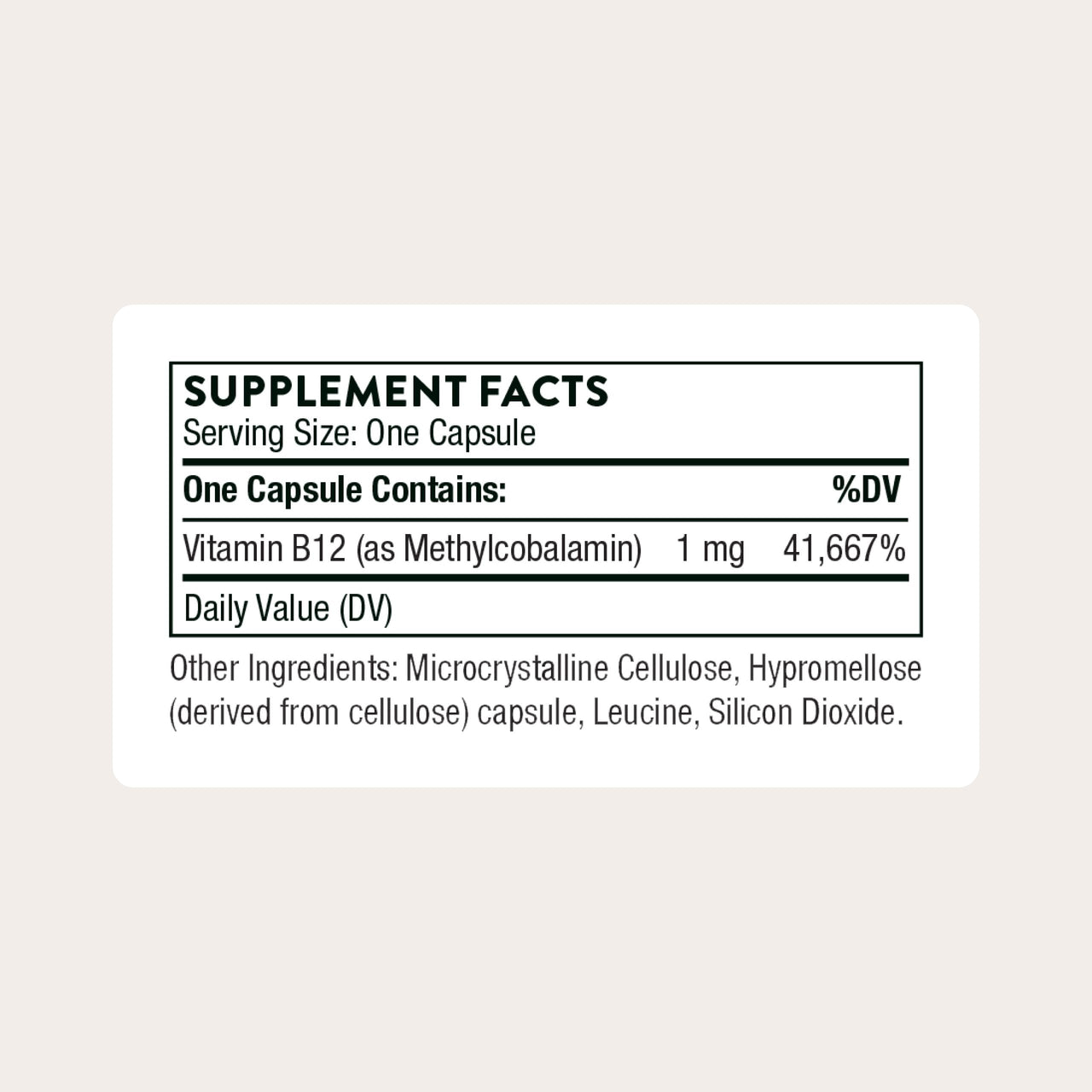 THORNE - Vitamin B12 - as Methylcobalamin - Supports Heart & Nerve Health, Blood Cell Function, Healthy Sleep & Methylation* - Gluten, Dairy & Soy-Free - 60 Servings