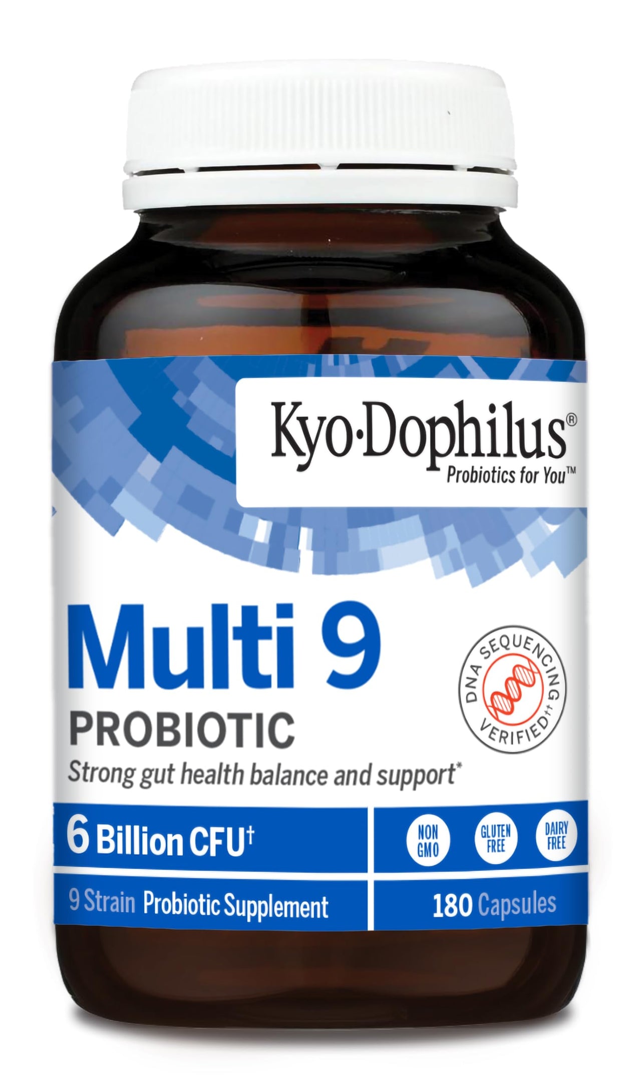 Kyolic Kyo-Dophilus Multi 9 Probiotic, Strong Gut Health Balance and Support*, 180 Capsules