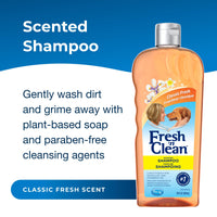 Thumbnail for Pet-Ag Fresh ’n Clean Scented Shampoo, Classic Fresh Scent - 18 oz - Moisturizes with Vitamin E & Aloe Vera - Strengthens & Repairs Coats - Soap Free