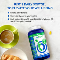 Thumbnail for BioTrust Sol Joy, High-Potency Vitamin D3 K2 – High Potency (50 mcg)