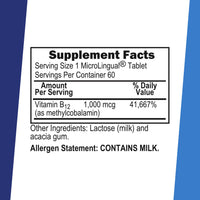 Thumbnail for Superior Source No Shot Methylcobalamin B-12 1,000 mcg - Vitamin B-12 to Support Energy Production, Brain Health & Overall Wellness - Sublingual Tablets for Rapid Absorption - 60 Dissolving Tablets