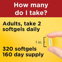 Thumbnail for Nature Made Fish Oil Omega 3 Supplements, 1000mg Softgels, Omega 3 Fish Oil for Healthy Heart Support, 320 Softgels, 160 Day Supply