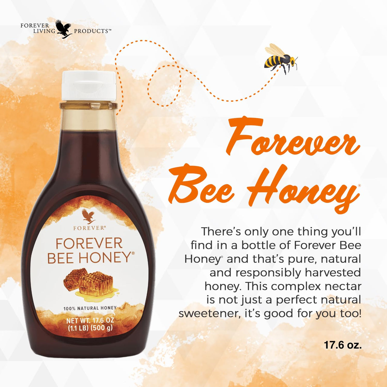 Forever Living - Bee Honey - Responsibly Harvested Mountain Honey with Rich, Smooth and Complex Flavor - Gluten-Free - 17.6 oz