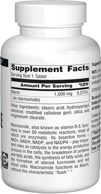 Thumbnail for Source Naturals Niacinamide 1500mg, 100 Tabs (2 Pack)