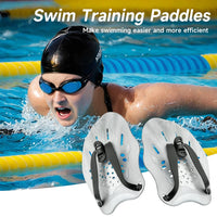 Thumbnail for Contour Swim Paddles Hand, Swim Training Hand Paddles with Adjustable Straps, Swimming Hand Paddles for Women and Men
