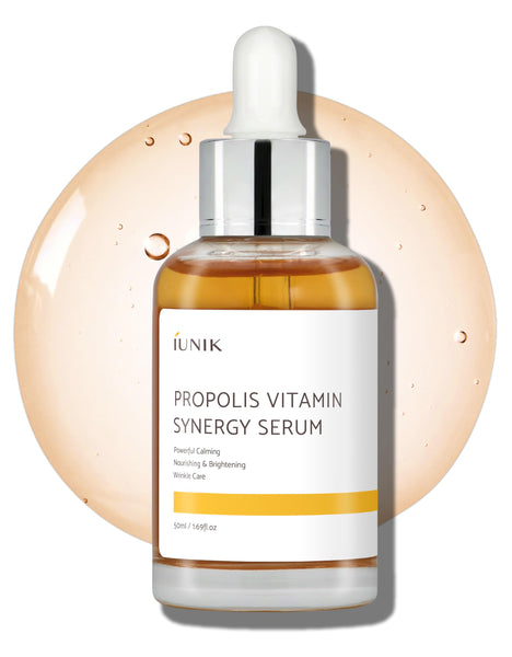 IUNIK Propolis 70% Vitamins 17% Synergy Serum - Centella Asiatica Calming Soothing Deep Nourishing for Dry Dull Spot Hyperpigmentation Sensitive Acne-prone Skin No Pore Clogging Korean Skincare
