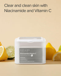 Thumbnail for Mary&May Niacinamide Vitamin C Mask (30 Sheets) - Korean Face Mask for Glowing Skin - Daily Sheet Mask for Dark Spots & Dullness - Fragrance-Free, 13.52 fl.oz