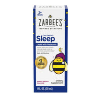 Thumbnail for Zarbee's Kids Melatonin Sleep Supplement Liquid, 1mg Melatonin, Drug-Free & Effective, Easy to Take Natural Berry Flavor for Kids Ages 3 and Up, 1 Fl Oz Bottle