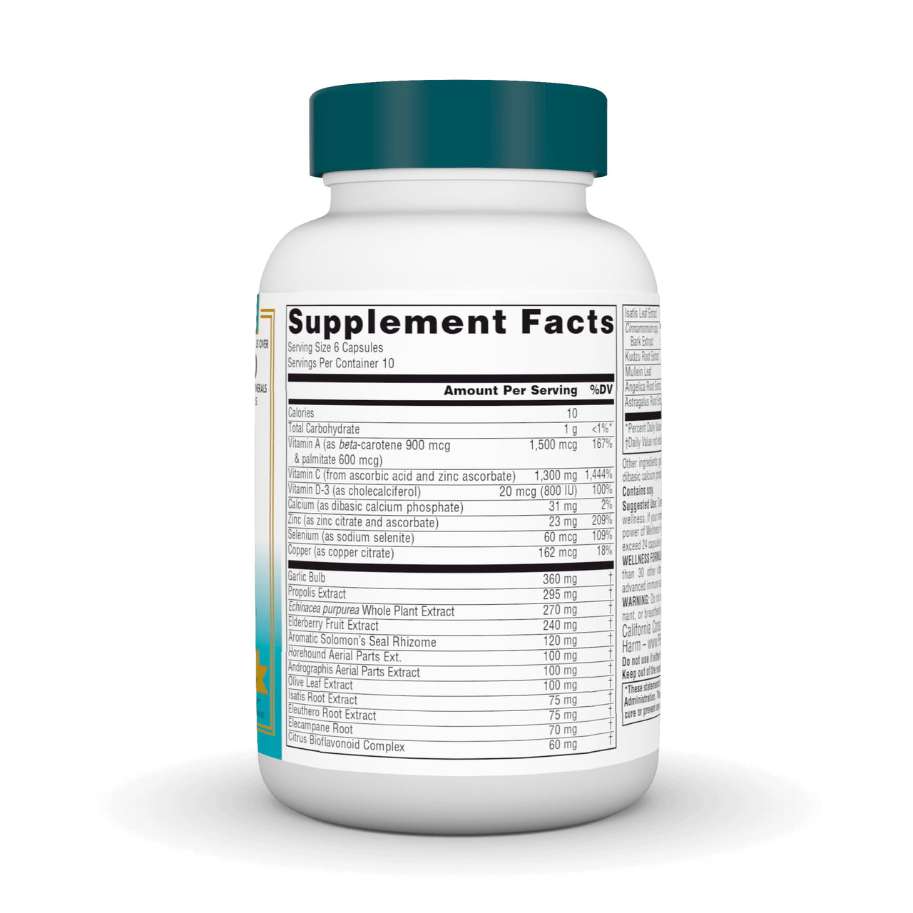 Source Naturals Wellness Formula Bio-Aligned Vitamins & Herbal Defense for Immune System Support - Dietary Supplement & Immunity Booster - 60 Capsules