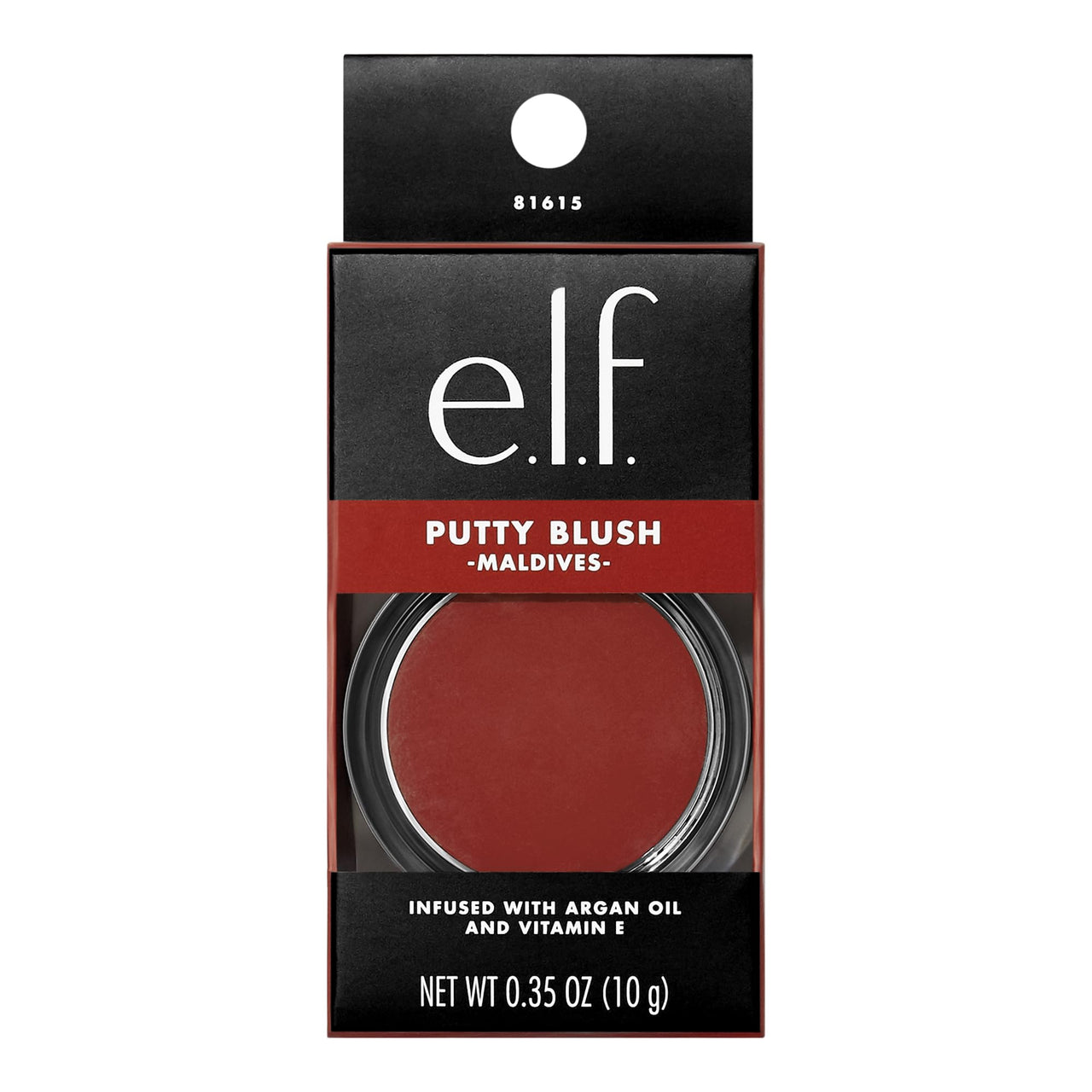 e.l.f. Putty Blush, Creamy & Ultra Pigmented Formula, Infused with Argan Oil & Vitamin E, Maldives, 0.35 Oz