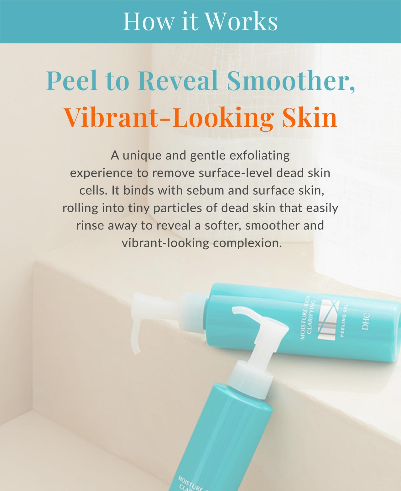 DHC Moisture-Rich Clarifying Peeling Gel, Gentle Facial Exfoliant, 4.9 oz
