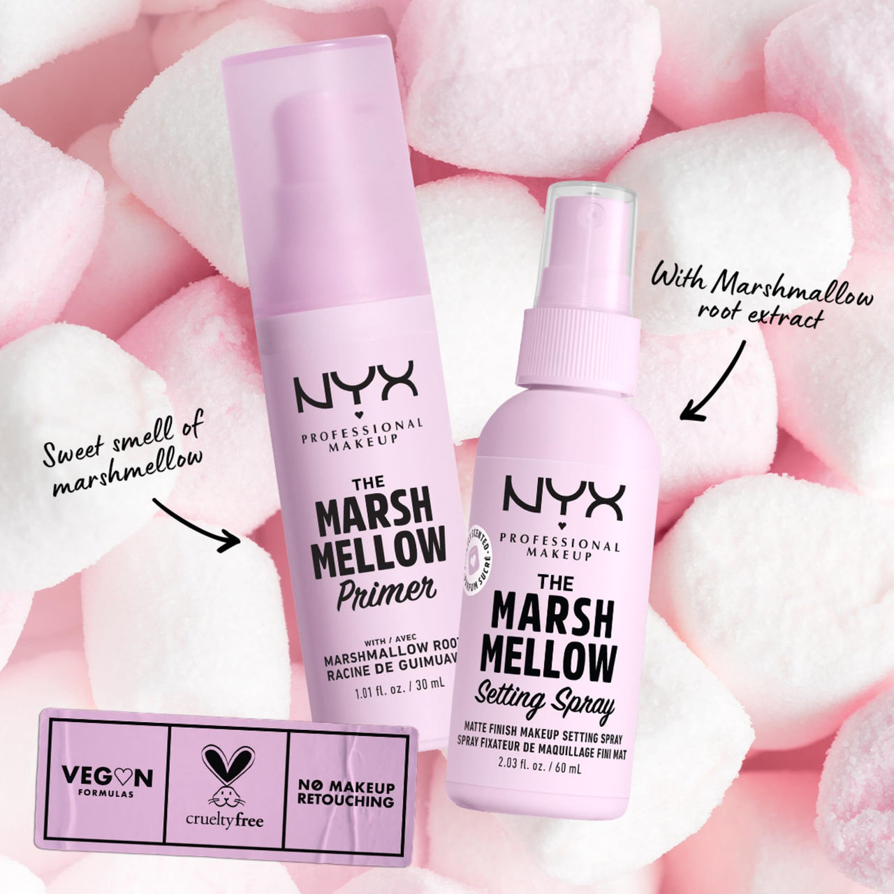 NYX PROFESSIONAL MAKEUP Marshmellow Smoothing Primer, Vegan Face Primer, 10-In-1 Skin Benefits