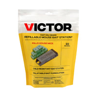 Thumbnail for Victor Fast-Kill Brand Refillable Mouse Poison Bait Station - 10 Baits - M922 - 10 Mouse Baits with 1 Refillable Station - Attract and Kill Mice