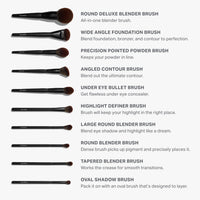 Thumbnail for Morphe MUA Life Makeup Brushes - 20 Piece Makeup Brush Set of Eye and Face Brushes - Made with Synthetic Bristles and Includes Carrying Case (20 Count)