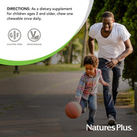 Thumbnail for Natures Plus Animal Parade Sugar-Free Children's Vitamin D3 - 500 IU - Black Cherry Flavor - 90 Chewable Animal Shaped Tablets - Bone Health & Immune System Support - 90 Servings