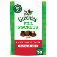 Thumbnail for Greenies Pill Pockets for Dogs Large Size, Dog Treat Pouch for Capsule Medication, Hickory Smoke Flavor, 7.9 oz. Pouch