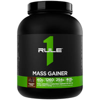 Thumbnail for Rule 1 Proteins Mass Gainer - High-Calorie Weight Gain Formula with 1,220+ Calories, 250g+ Complex Carb Blend, 40g All-Whey Protein Per Serving (8 Servings, Chocolate Fudge)