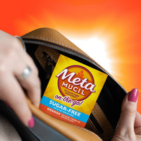Thumbnail for Metamucil On-the-Go Packets, Sugar-Free, 44 Packets, 4-in-1 Psyllium Husk Fiber Supplement, Orange Flavored, Individual Servings Great for Travel, Fiber Supplement for Digestive Health and Regularity