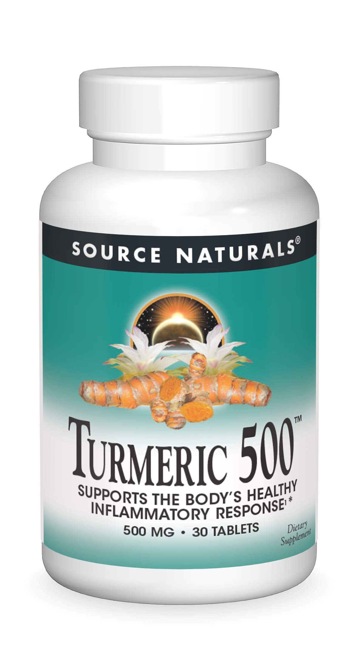 Source Naturals Turmeric 500mg, Supports Healthy Inflammation Response - 30 Tablets