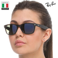 Thumbnail for Ray-Ban RB2132 NEW WAYFARER CLASSIC POLARIZED Square Shaped Sunglasses for Men & Women – Includes Official Rayban Eyewear Kit – Ideal Formal & Casual Wear Sunglasses – Blue/Green Lens