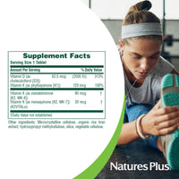 Thumbnail for NaturesPlus Vitamins D3 & K2 - 90 Tablets - Promotes Bone Support, Immune Function, Cardiovascular Health & Mood Balance - Vegetarian, Gluten Free - 90 Servings