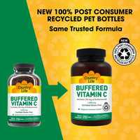 Thumbnail for Country Life Buffered Vitamin C 1000mg with Bioflavonoids, Calcium, Magnesium, Potassium - Immune Support, Vegan Capsules, Gluten-Free, Gentle on Stomach - 250 Tablets