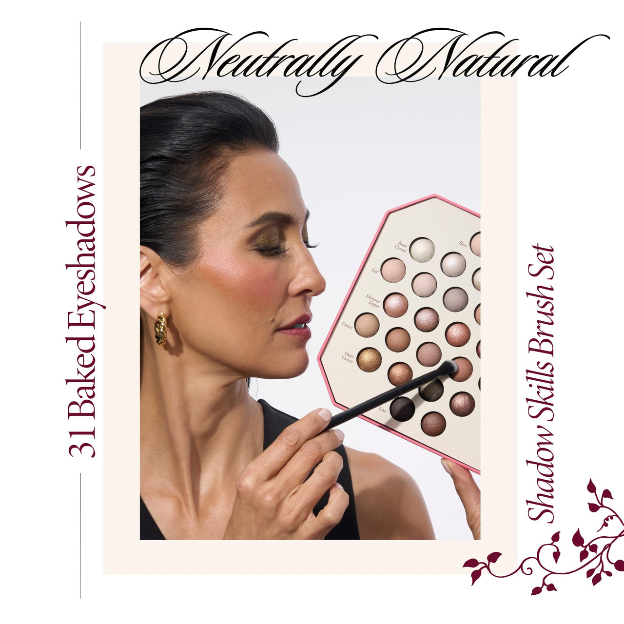 LAURA GELLER NEW YORK The Ultimate Palette Baked Eyeshadow (04 Neutrally Natural + Shadow Skills)
