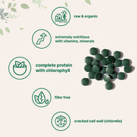 Thumbnail for Organic Spirulina Chlorella Tablets, 3,000mg Per Serving, 720 Tablets (4 Month Supply) | 50/50 Blend Superfood | Cracked Cell Wall for Better Absorption | Rich in Vegan Protein & Chlorophyll