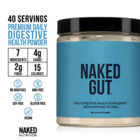Thumbnail for NAKED Gut - Daily Gut Health Supplement - Natural Gut Health Powder for Gut Cleanse, Digestive Support, GMO-Free, Soy-Free, Gluten-Free, Vegan and Hypoallergenic, 40 Servings