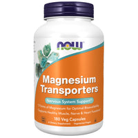 Thumbnail for NOW Foods Supplements, Magnesium Transporters with 5 Forms of Magnesium for Optimal Bioavailability, 180 Veg Capsules