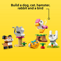 Thumbnail for LEGO Classic Creative Pets, Building Brick Animals Toy, Kids Build a Dog, Cat, Rabbit, Hamster and Bird, Gift for Animal-Loving Boys and Girls Aged 5 and Up, Great Build Together Toy, 11034