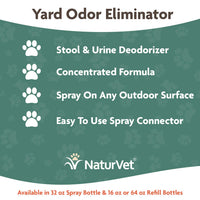 Thumbnail for NaturVet GrassSaver 240 Ct & Yard Odor Eliminator Plus 32oz Spray Bundle | Keep Grass Green, Rid Your Lawn of Yellow Patches Caused by Dog Urine | Eliminate Stool & Urine Odors from Lawn