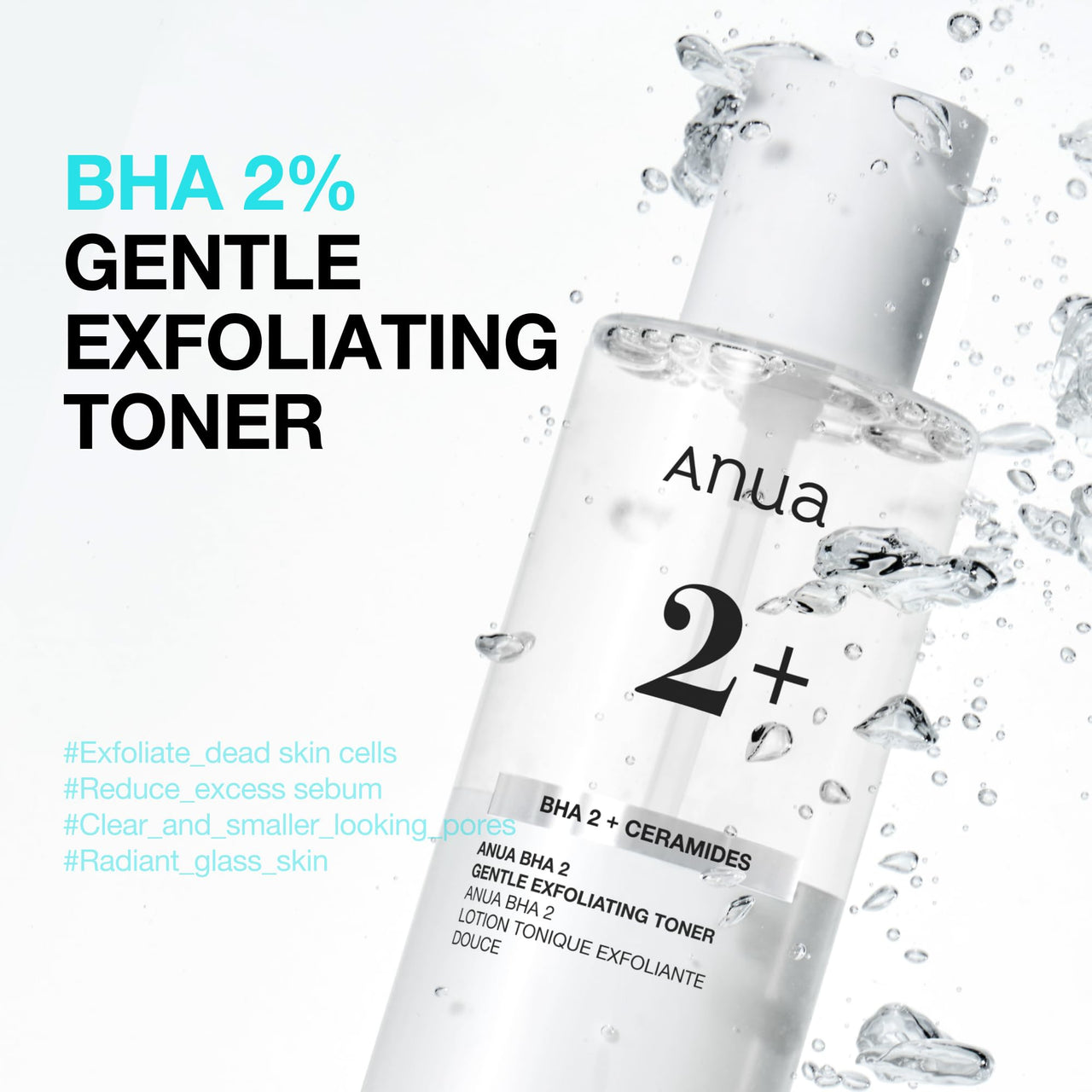 Anua 2% BHA + 10% Niacinamide Skin Booster Duo - 10% Niacinamide + 4% Tranexamic Acid Serum for Dull Skin, Gentle Exfoliating Toner, Salicylic Acid, for pore Control, Korean Skincare set