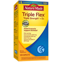 Thumbnail for Nature Made TripleFlex Triple Strength Caplets with Vitamin D3, 120 Count for Joint Support