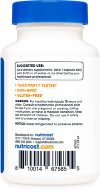 Thumbnail for Nutricost Probiotic Complex (10 Billion CFU) 60 Capsules - Acidophilus Plus 9 Other Probiotics, Non-GMO, Gluten Free Supplement