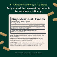 Thumbnail for The Genius Brand Genius Lion's Mane - Plant-Based Supplement for Memory, Focus & Mood Support - Organic & Non-GMO - 120 Veggie Capsules