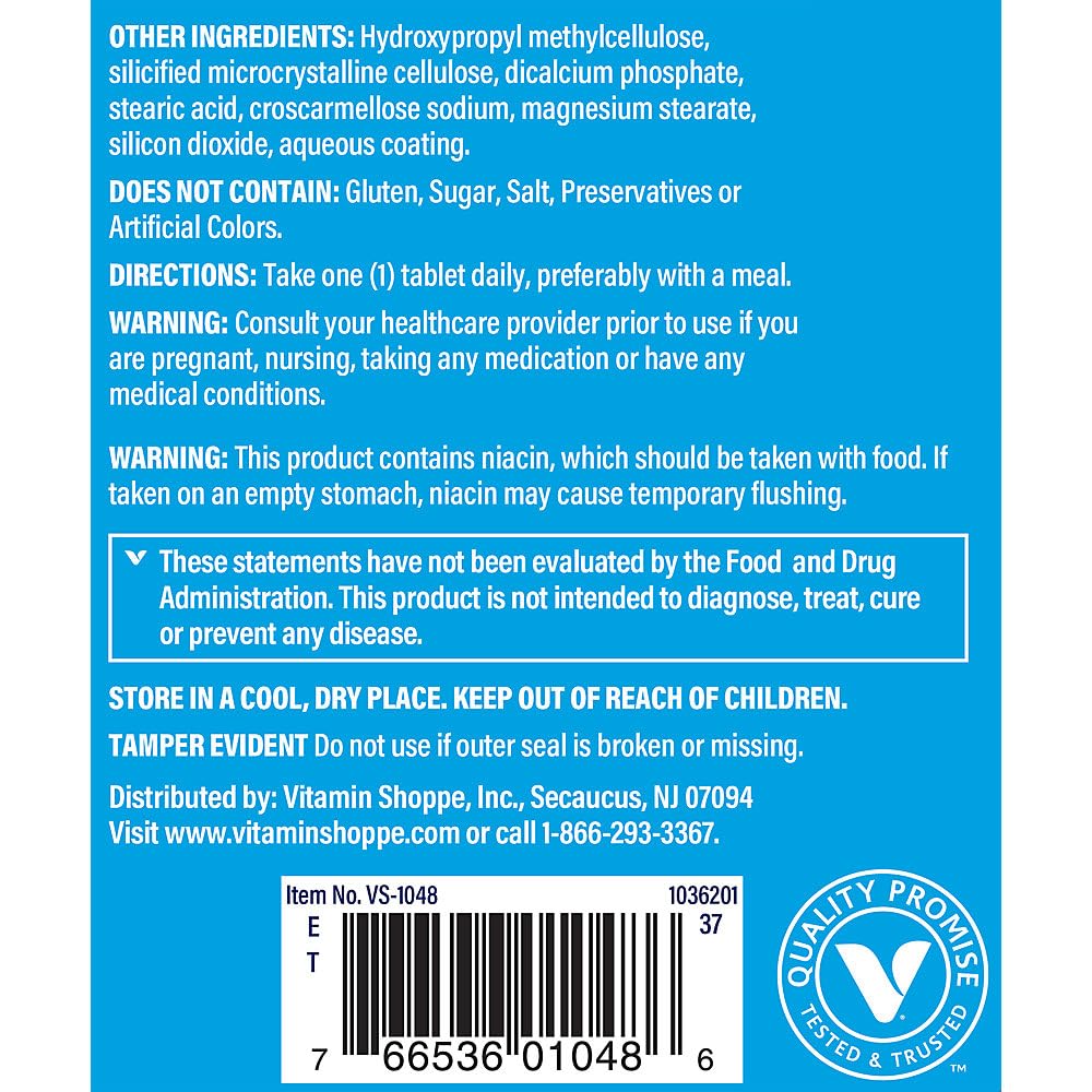 The Vitamin Shoppe Vitamin B-Complex - Energy Metabolism & Nervous System Support, Complete B Vitamins (100 Tablets)