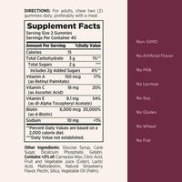 Thumbnail for Nature's Bounty Optimal Solutions Advanced Hair, Skin, Nails, 2X Biotin, 80 Strawberry Gummies, 40 Total Servings
