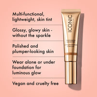 Thumbnail for ICONIC LONDON Radiance Booster | Liquid Radiance Lightweight Skin Tint for a Glowy Makeup Look, Cruelty Free, Vegan Makeup (Toffee Glow) 1.01 Fl oz