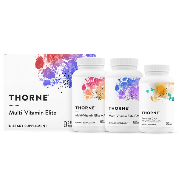 THORNE - Day & Night Wellness Bundle - Multi-Vitamin Elite + Advanced DHA - 30 Servings