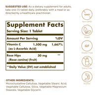 Thumbnail for Solgar Vitamin C 1500mg with Rose HIPS 90 Tablet