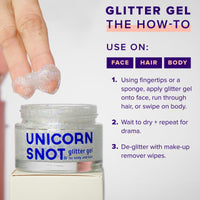 Thumbnail for UNICORN SNOT Holographic Face Glitter & Body Glitter Gel | Hair Glitter, Vegan & Cruelty Free, 1.7 oz Silver Glitter (Disco)