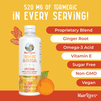 Thumbnail for MaryRuth Organics | Liposomal Turmeric & DHA | Curcumin | Ginger Root Oil | Algal DHA & Vitamin E | Cognitive Function | Mood Support | Joint Health | Liquid Supplement | 15.22 oz