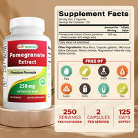 Thumbnail for Best Naturals Pomegranate Extract 250 mg 250 Capsules