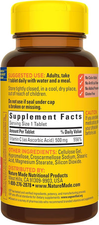 Thumbnail for Nature Made Vitamin C 500 mg Caplets, 100 Count to Help Support the Immune System? (Pack of 3)