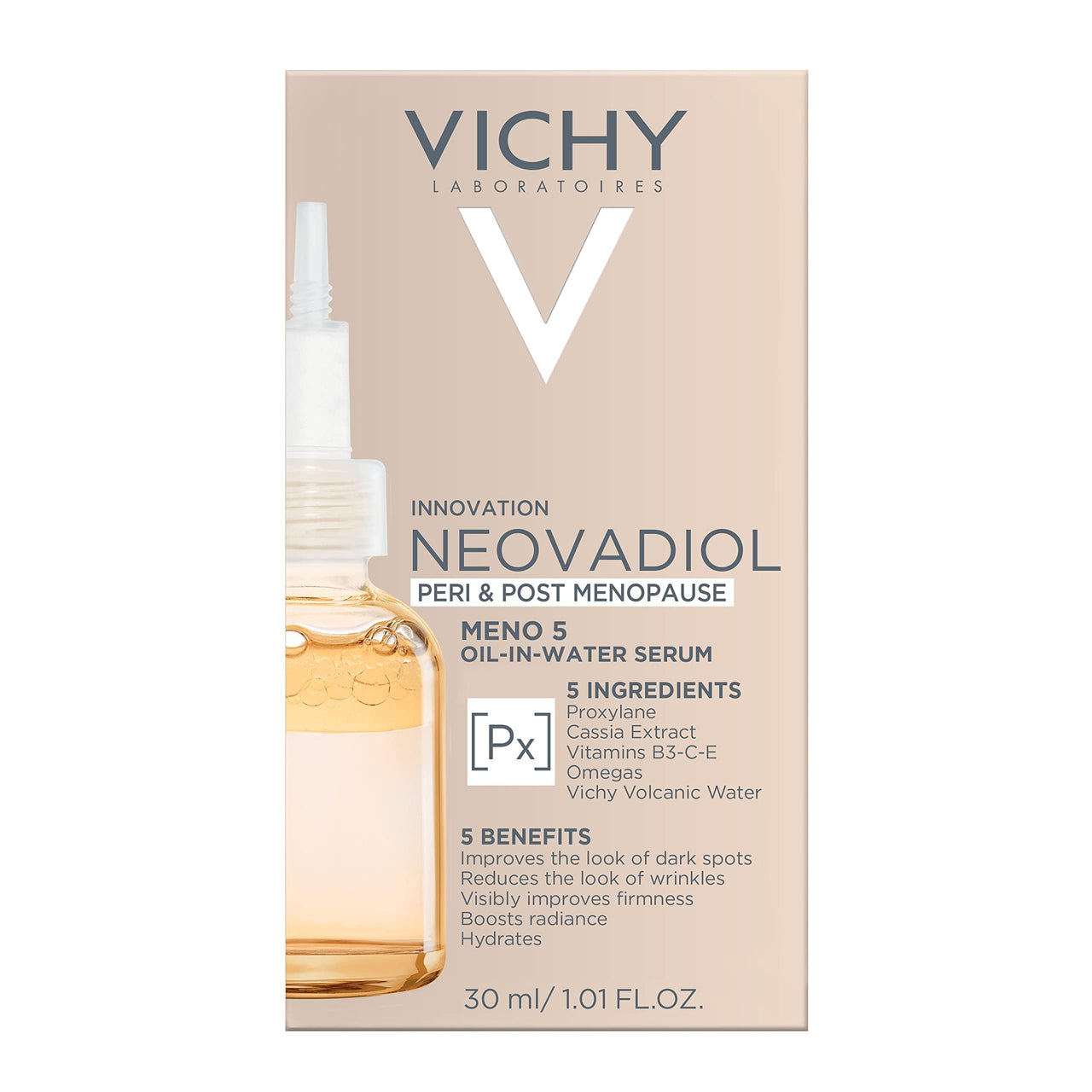 Vichy Neovadiol Serum for Peri and Post Menopause, Anti Aging Serum to Reduce Wrinkles and Dark Spots, Dermatologist Tested, 1.01 Fl. Oz