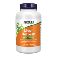 Thumbnail for NOW Foods Supplements, Liver Refresh™ with Milk Thistle Extract and unique Herb-Enzyme blend, 180 Veg Capsules